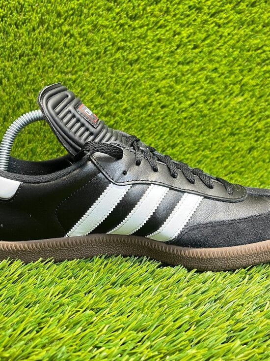 Adidas Samba Classic Mens Size 7.5 Black White Leather Running Walking Shoes main image 8